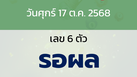 หวยลาว งวดวันศุกร์ 17 ตุลาคม 2568