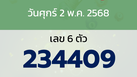 หวยลาว งวดวันศุกร์ 2 พฤษภาคม 2568