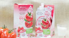 สูตรลับหน้าเด็ก! น้ำมะเขือเทศ 99% Smooto Tomato Bulgaria Yogurt 1 ซองใช้ได้ 7 อย่าง