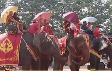 ประชาชนทำบุญตักบาตรเนื่องในวันมาฆบูชา