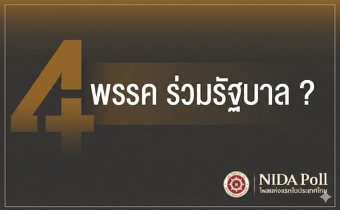 โพลชี้ ปชช. หนุน “เพื่อไทย” จับมือ “ภูมิใจไทย” แต่เบรก “ปชน.-ปชป.-กล้าธรรม” ร่วมวง
