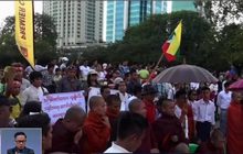 ชาวพม่าประท้วงนายกฯ มาเลเซีย