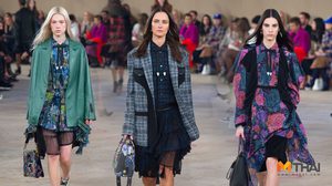 รันเวย์โชว์ Coach คอลเล็กชั่น Fall 2019 งานผ้าทอด้วยมือ แทรกเฉดสีมหาสมุทร