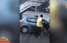 คลิปโชเฟอร์รถตู้ซัดคู่กรณีรถเก๋ง