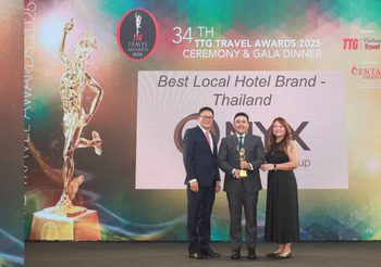 “ออนิกซ์ ฮอสพิทาลิตี้ กรุ๊ป” คว้ารางวัล “Best Local Hotel Brand – Thailand” จาก TTG Travel Awards ครั้งที่ 34 ตอกย้ำผู้นำผู้ให้บริการธุรกิจโรงแรม รีสอร์ต เซอร์วิส อพาร์ตเมนต์ และที่พักอาศัยระดับหรูในระดับสากล