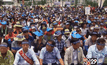 ประท้วงติดตั้งระบบป้องกันขีปนาวุธ THAAD ในเกาหลีใต้