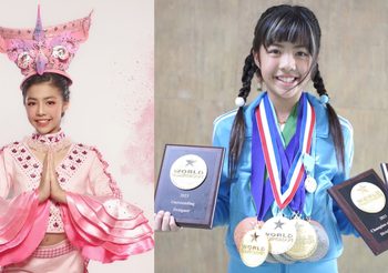 “น้องไข่มุก” ดาราเด็ก ทายาทรุ่นที่ 3 เจริญเมืองแมชชินเนอรี่ นำชุดผีตาโขนไทยคว้ารางวัลชุดดีไซน์เนอร์ยอดเยี่ยมระดับโลก