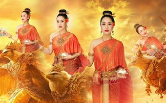 วนัช กูตูร์ เนรมิต จั๊กจั่น อคัมย์สิริ ในลุคนางสงกรานต์ “ทุงสะเทวี”