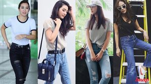 Simple look มันก็ง่ายดีนะ กางเกงยีนส์เสื้อยืด สร้างลุคสวยเท่อย่างมีสไตล์