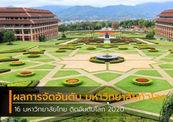 รายชื่อ 16 มหาวิทยาลัยไทย ติดอันดับโลก 2020