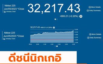 ดีชนีนิกเกอิปิดตัวสูงสุดในรอบ 33 ปี