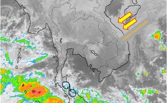 ไทยตอนบนอากาศเย็น-หนาว – อ่าวไทยคลื่นลมค่อนข้างแรง