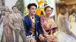 งามขนาดดดด! รวม 9 ชุดแต่งงาน แอปเปิ้ล สีสะเหงียน บอกเลยสวยหวานมาก