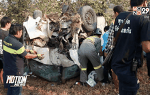 รถตู้คว่ำคนงานเมียนมาเสียชีวิต 1 ราย