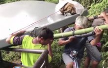 ลูกหาบสุดแกร่งแบกจานดาวเทียมขึ้นภูกระดึง