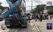 รถบรรทุกปูนเบรกแตกชนรถยนต์กลางแยกเสียหาย 9 คัน