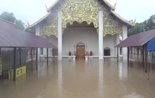 น้ำท่วมวิหารวัดศรีโคมคำ จ.พะเยา