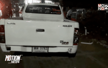 รถกระบะพุ่งชนร้านอาหารริมทาง จ.นนทบุรี