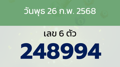 หวยลาว งวดวันพุธ 26 กุมภาพันธ์ 2568