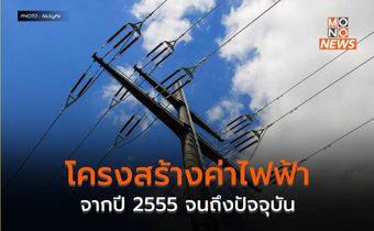 โครงสร้างค่าไฟฟ้าจากปี 2555 จนถึงปัจจุบัน