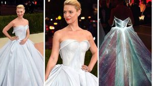 ซินเดอเรลล่ามีจริง! แคลร์ เดนส์ กับ ชุดราตรีเรืองแสง สุดปัง ฆ่าแม่ตายทั้งงาน MET GALA 2016